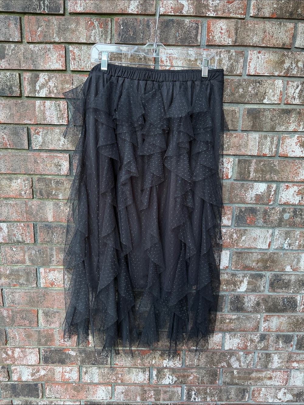 Black Layered Ruffle Tulle Skirt - Women - Picture 4 of 5